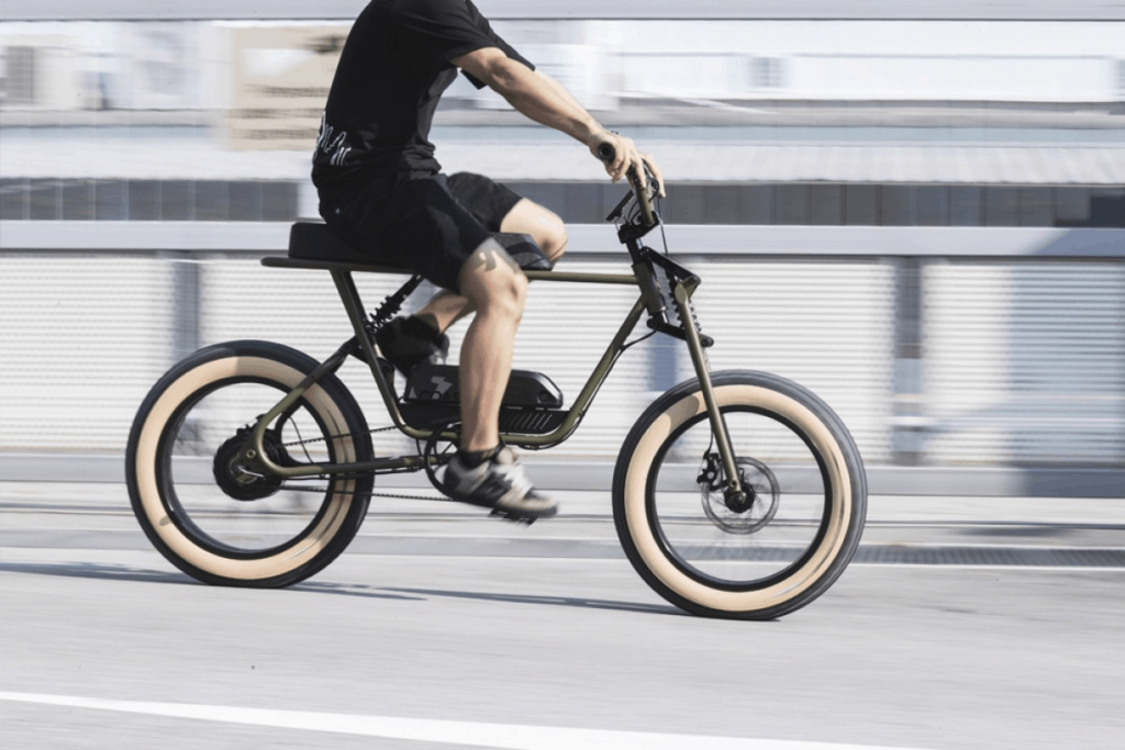 Man riding a electric bike